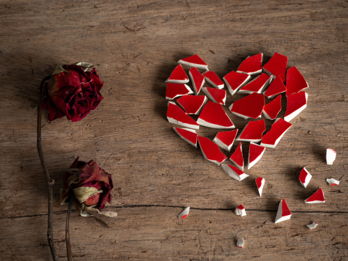 ハートタイル　われる